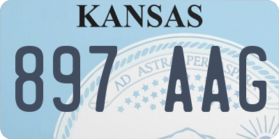 KS license plate 897AAG