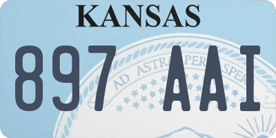 KS license plate 897AAI