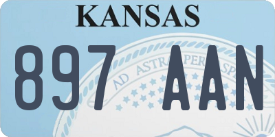 KS license plate 897AAN