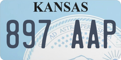 KS license plate 897AAP