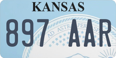 KS license plate 897AAR
