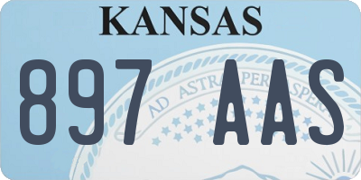 KS license plate 897AAS