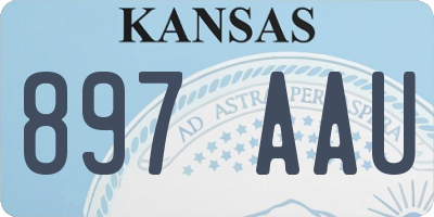 KS license plate 897AAU