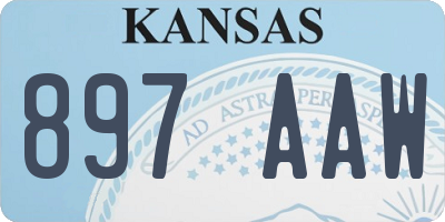 KS license plate 897AAW