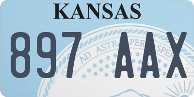 KS license plate 897AAX