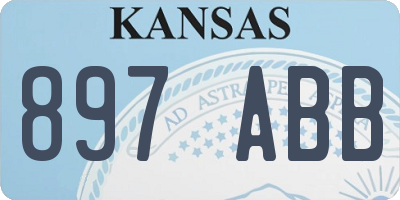 KS license plate 897ABB