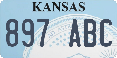 KS license plate 897ABC