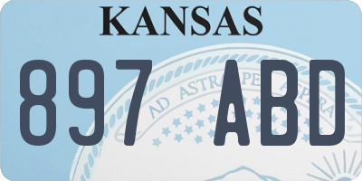 KS license plate 897ABD