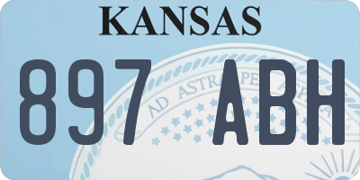 KS license plate 897ABH