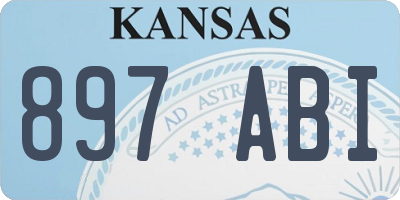 KS license plate 897ABI