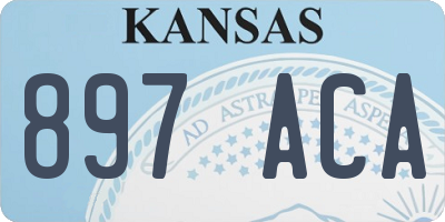KS license plate 897ACA