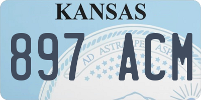 KS license plate 897ACM