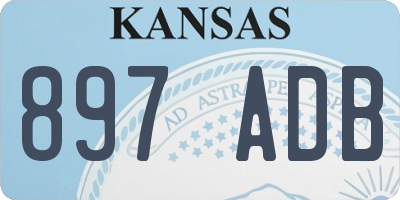 KS license plate 897ADB