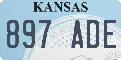 KS license plate 897ADE