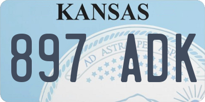 KS license plate 897ADK
