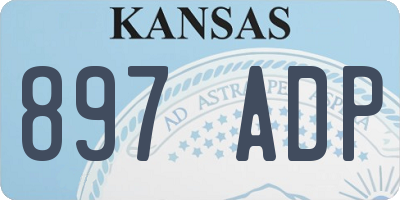 KS license plate 897ADP