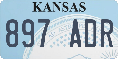 KS license plate 897ADR