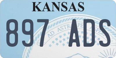 KS license plate 897ADS