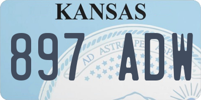 KS license plate 897ADW