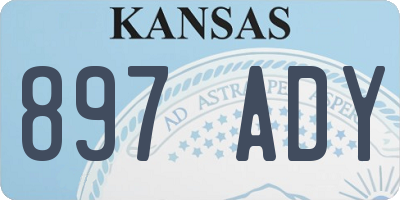KS license plate 897ADY