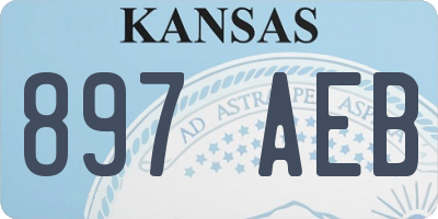 KS license plate 897AEB