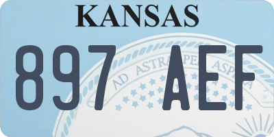 KS license plate 897AEF