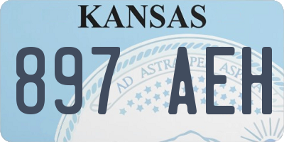 KS license plate 897AEH
