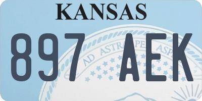 KS license plate 897AEK
