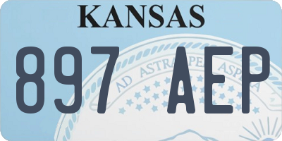 KS license plate 897AEP