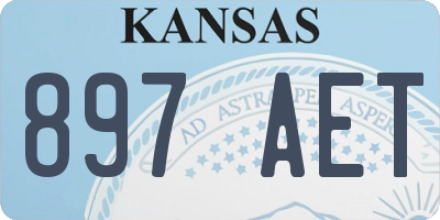 KS license plate 897AET