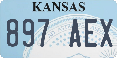 KS license plate 897AEX