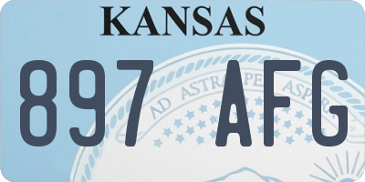 KS license plate 897AFG