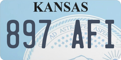 KS license plate 897AFI