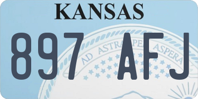 KS license plate 897AFJ