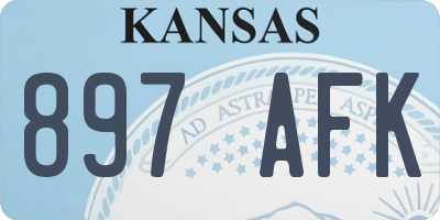 KS license plate 897AFK