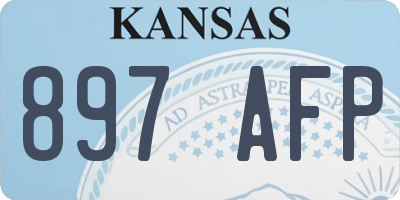 KS license plate 897AFP