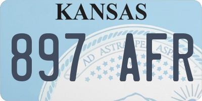 KS license plate 897AFR