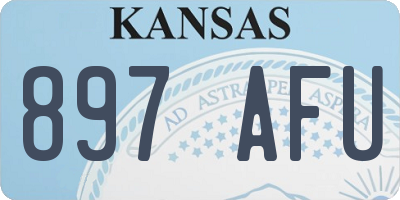 KS license plate 897AFU