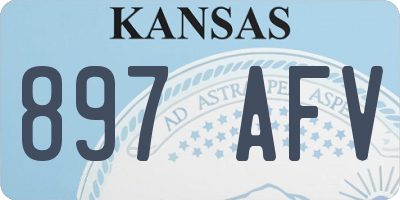 KS license plate 897AFV