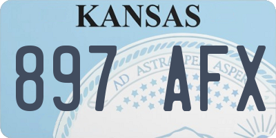 KS license plate 897AFX