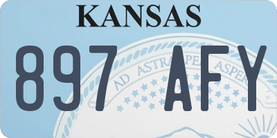 KS license plate 897AFY
