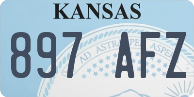 KS license plate 897AFZ