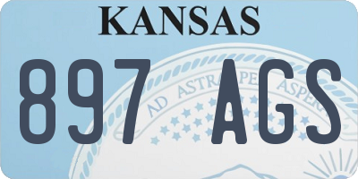 KS license plate 897AGS