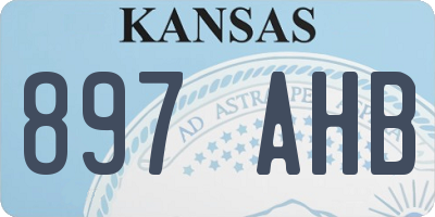 KS license plate 897AHB