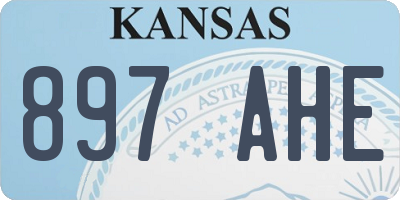 KS license plate 897AHE