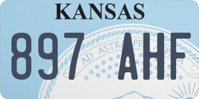 KS license plate 897AHF