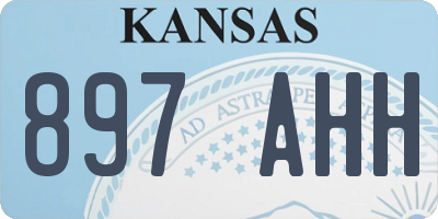 KS license plate 897AHH