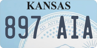 KS license plate 897AIA