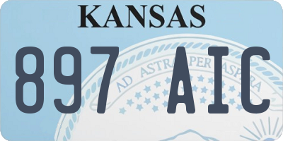 KS license plate 897AIC