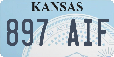 KS license plate 897AIF